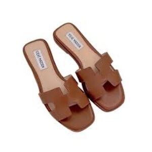Steve Madden Hadyn Cognac Leather Sandals